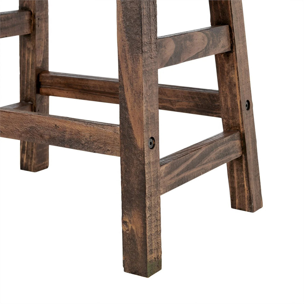 Brown Reclaimed Wood Barstool Set of 3 J328613