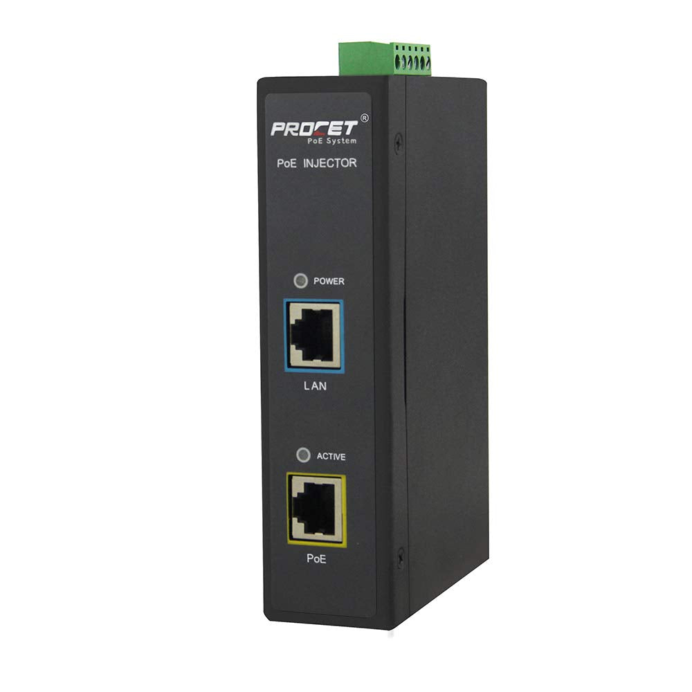 Industrial Gigabit DIN Rail PoE Injector Adapter 95W 55V Metal case C331199