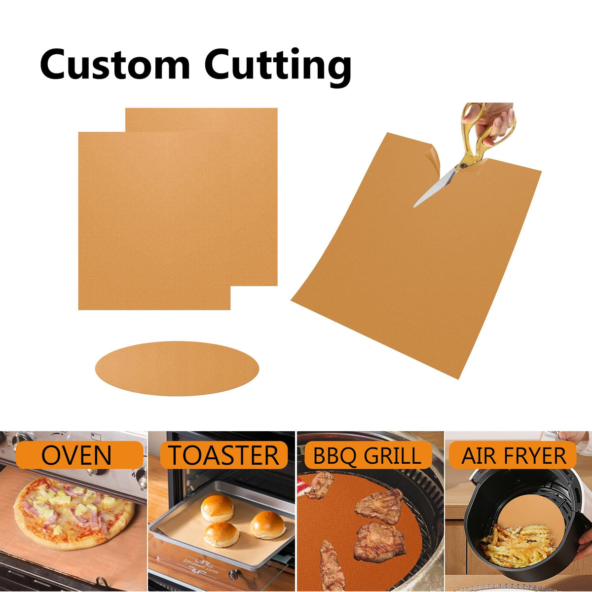 4 Pack Non Stick Teflon Oven Liners P860
