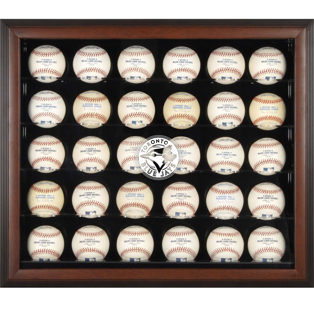Brown Framed 30-Ball Display Case P853