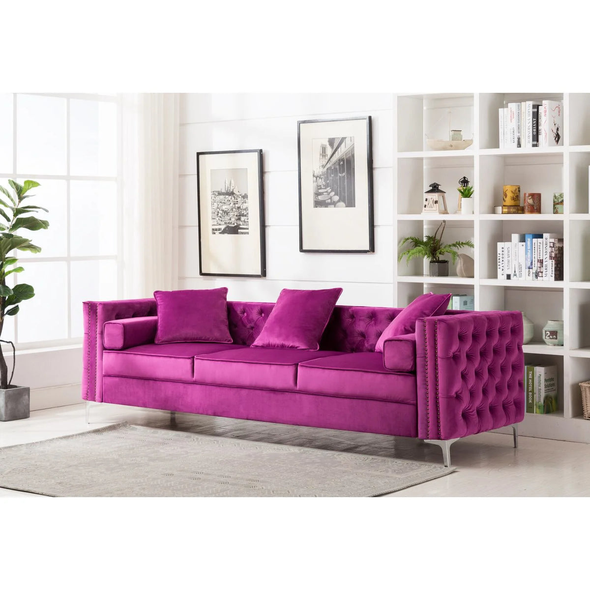 Green Velvet Convertible Sleeper Sectional Sofa Z704472