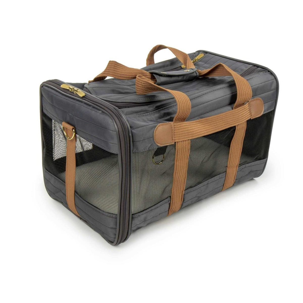 Charcoal and Camel Pet Carrier Q88366