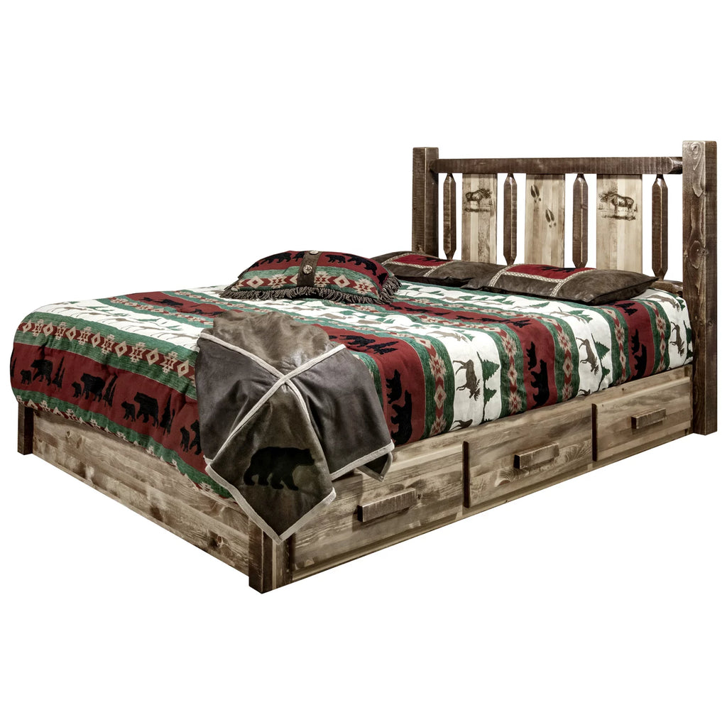 California King Platform Bed with Storage U595172
