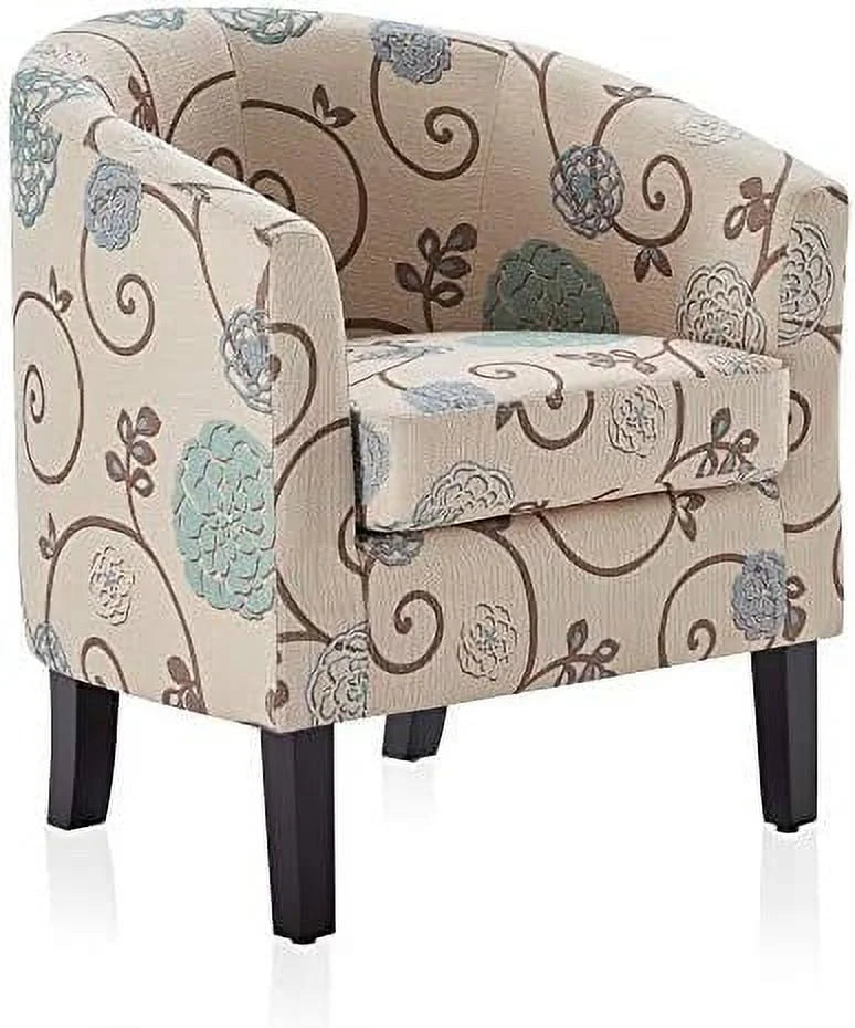 Linen Accent Chair with Flared Legs and Plush Cushion A97998
