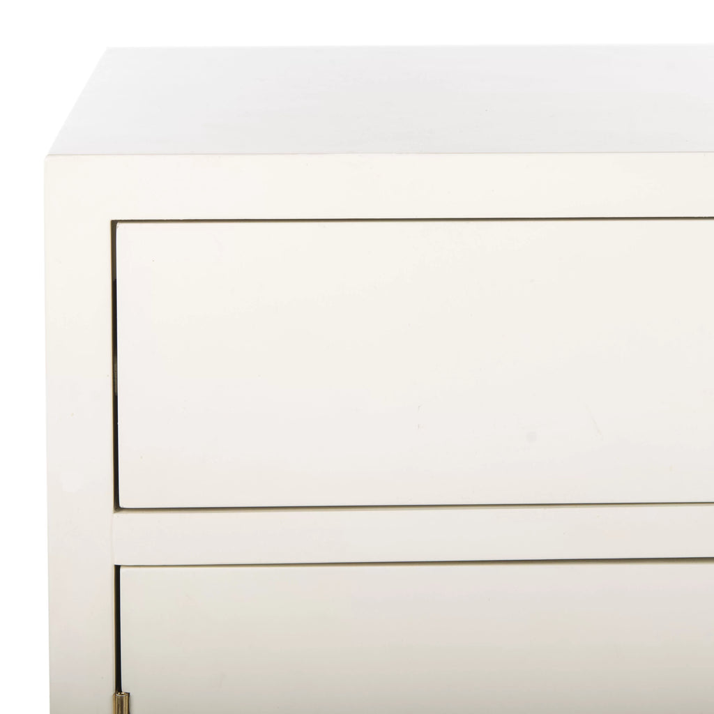 White 2 Door 1 Drawer Chest W692